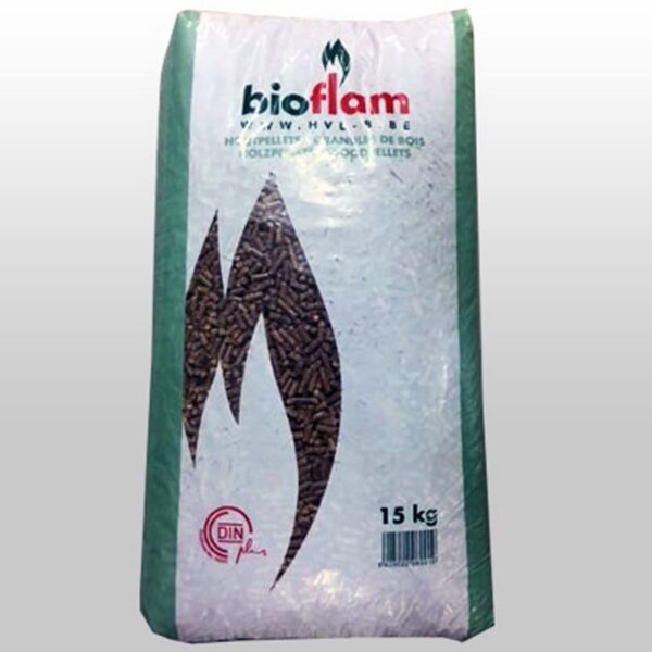 Bioflam Houtpellets – Pallet van 66 zakken x 15 kg