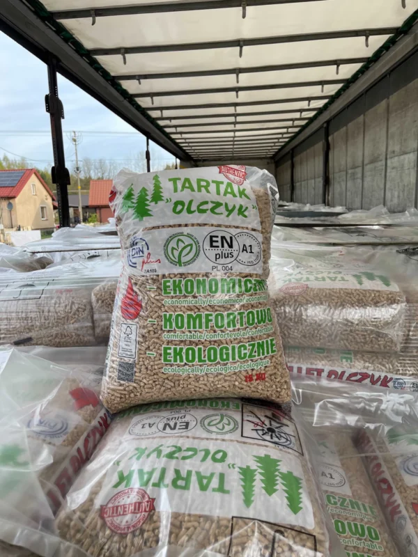 Olczyk Houtpellets - Witte pellets - Pallet van 70 zakken x 15 kg