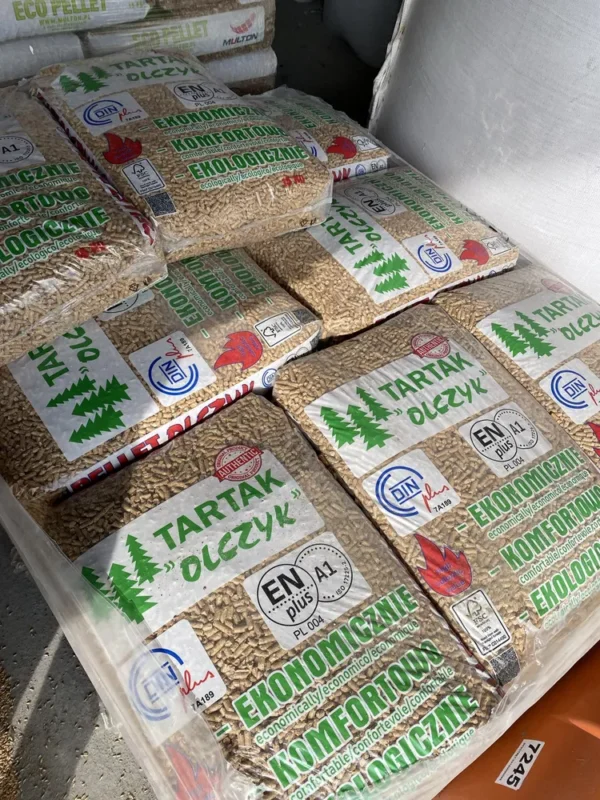 Olczyk Houtpellets - Witte pellets - Pallet van 70 zakken x 15 kg