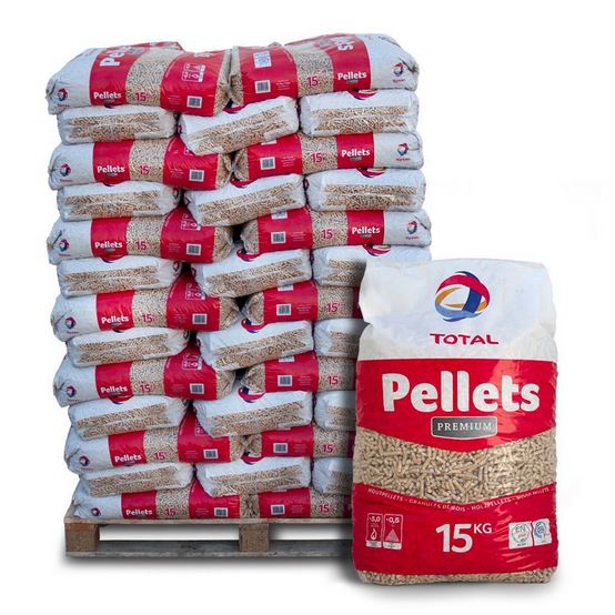 TOTAL Pellets Premium Rood – Pallet van 66 zakken x 15 kg